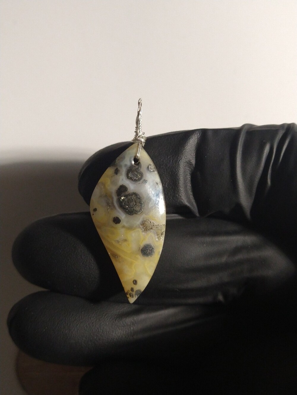 Marcasite Sterling Silver Wire Pendant